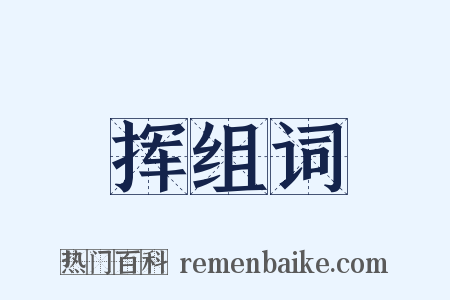 挥组词是什么意思的图片